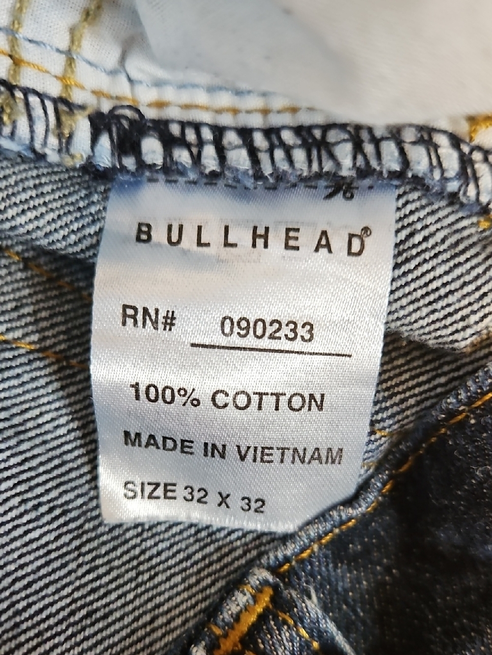 Bullhead Men’s Straight-Leg Dark Blue Wash Jeans Size 32x32 - Picture 7 of 8